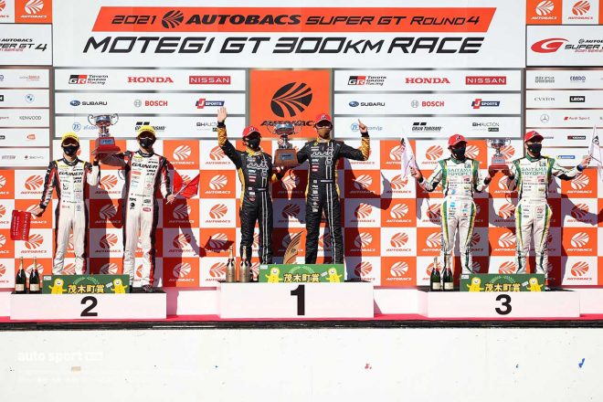 2021スーパーGT第4戦もてぎ GT300クラスの表彰台