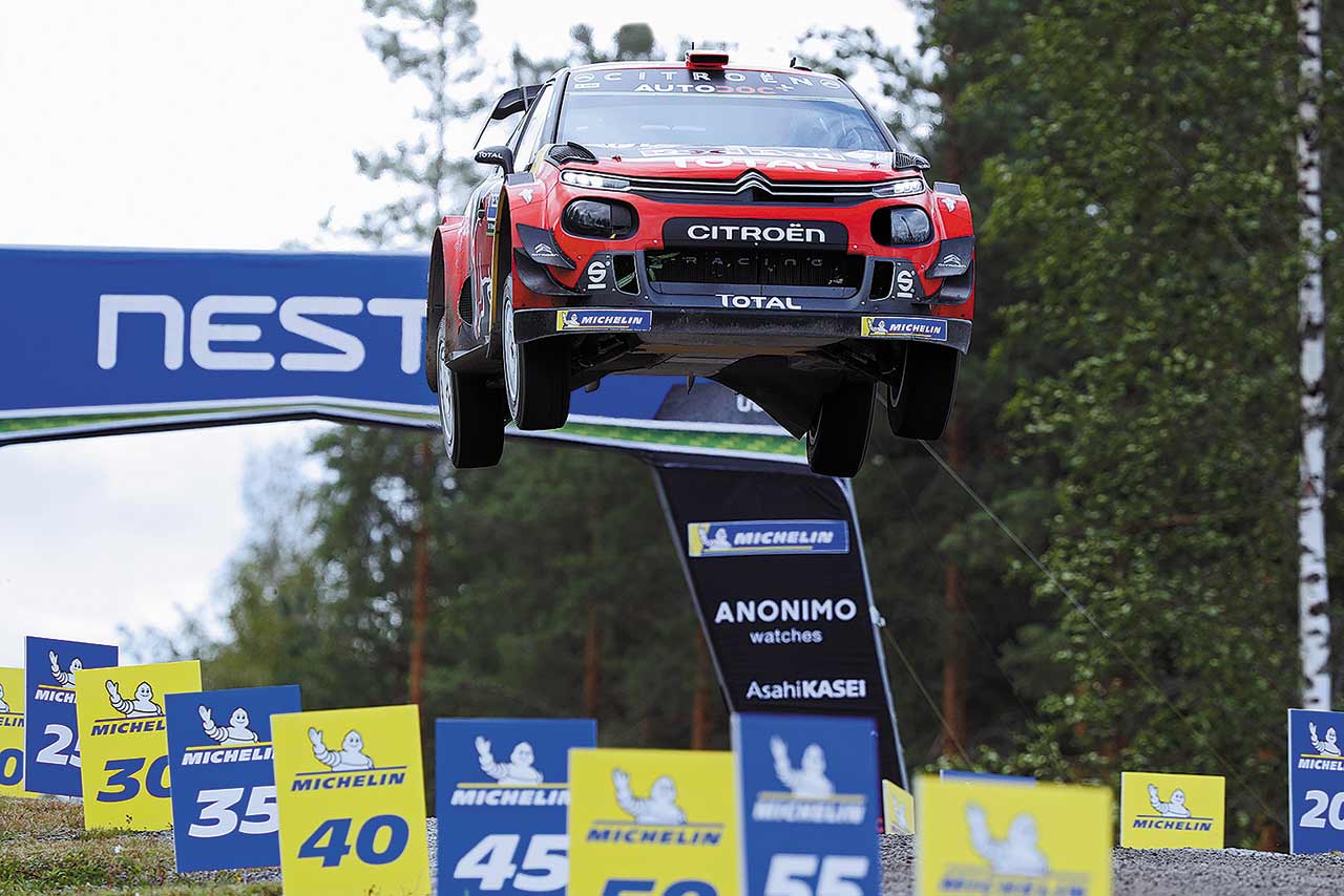 2019年、WRCフィンランドでのジャンプ。この高さ、そして飛距離はド迫力