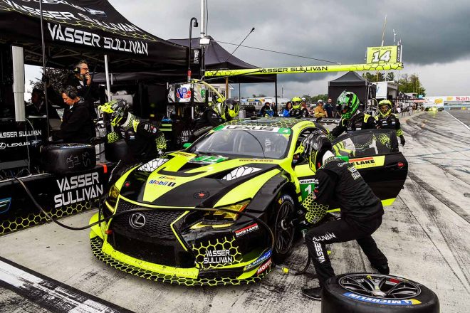 IMSAウェザーテック・スポーツカー選手権のGTDクラスに参戦しているバッサー・サリバンのレクサスRC F GT3