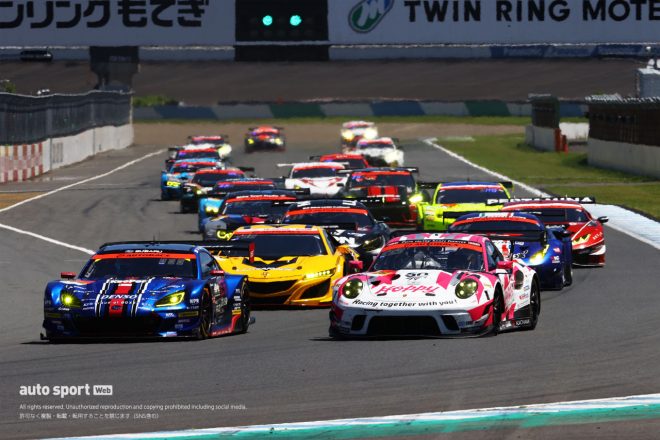 2021年スーパーGT第4戦もてぎ 8番手からスタートするHOPPY Porsche