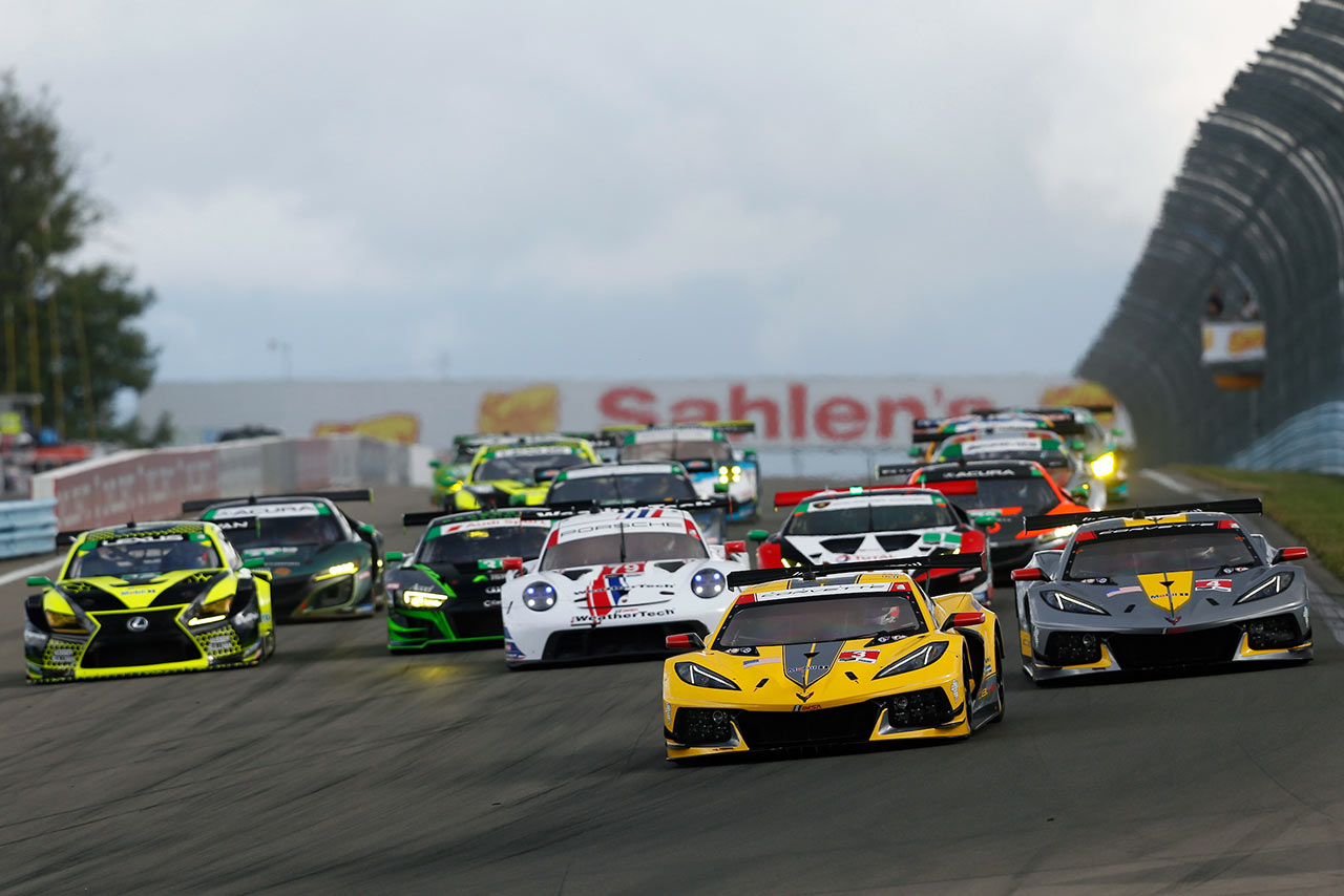 GTLMクラスは5台、GTDクラスは14台で争われた2021年のワトキンス・グレン戦