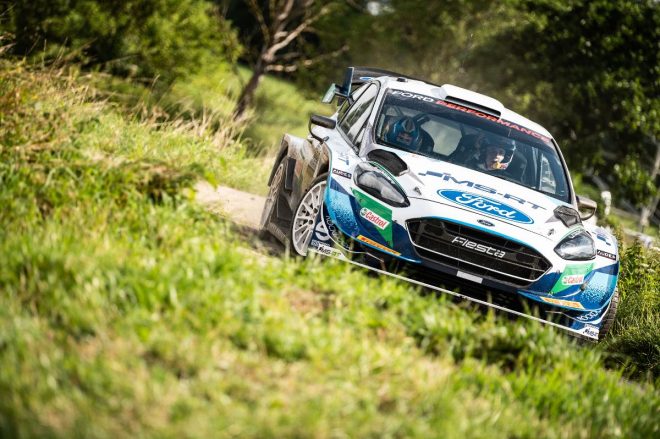 イープル・ラリーの事前テストを行うMスポーツ・フォードのアドリアン・フルモー（フォード・フィエスタWRC）