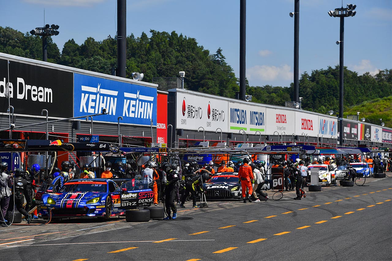 2021年スーパーGT第4戦もてぎの決勝レース中の様子