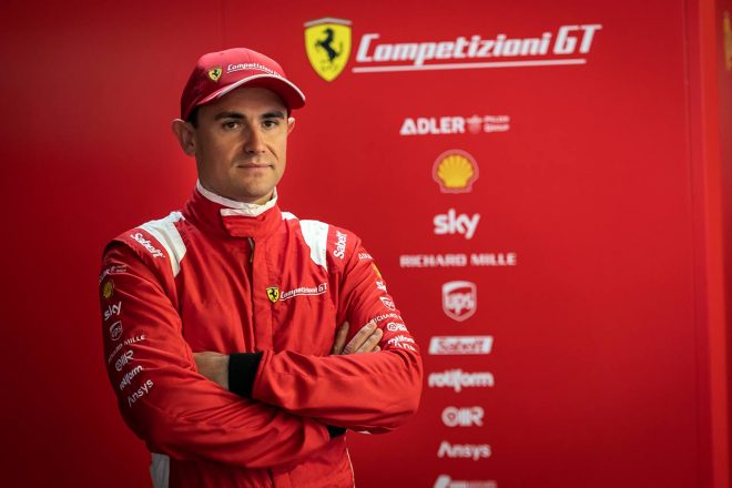 ル・マン24時間のエントリーから退くことになったフェラーリのワークスドライバー、ダビデ・リゴン