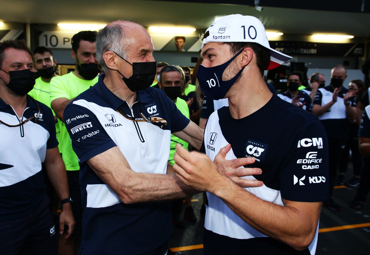 2021年F1アゼルバイジャンGP　3位を獲得したピエール・ガスリーとアルファタウリ代表フランツ・トスト