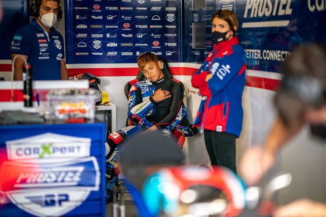 左上腕骨を骨折した山中琉聖（CarXpert PruestelGP）／2021MotoGP第11戦オーストリアGP Moto3
