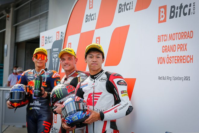 2021MotoGP第11戦オーストリアGP Moto2 予選トップ3