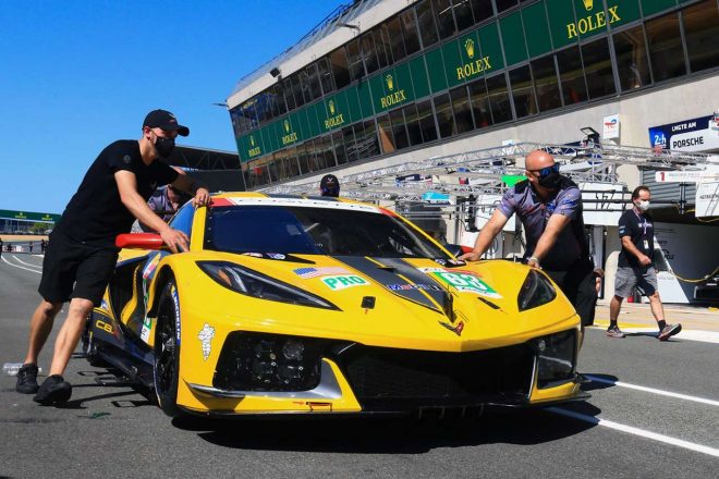 サルト・サーキット初登場となったミッドシップのシボレー・コルベットC8.R