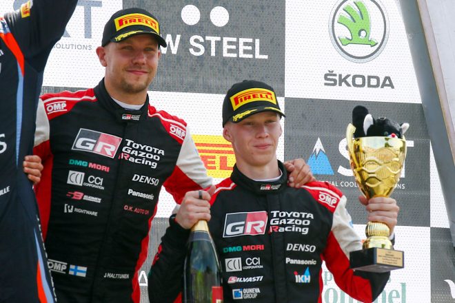 3位表彰台を獲得したカッレ・ロバンペラ／ヨンネ・ハルットゥネン組　2021年WRC第8戦ベルギー