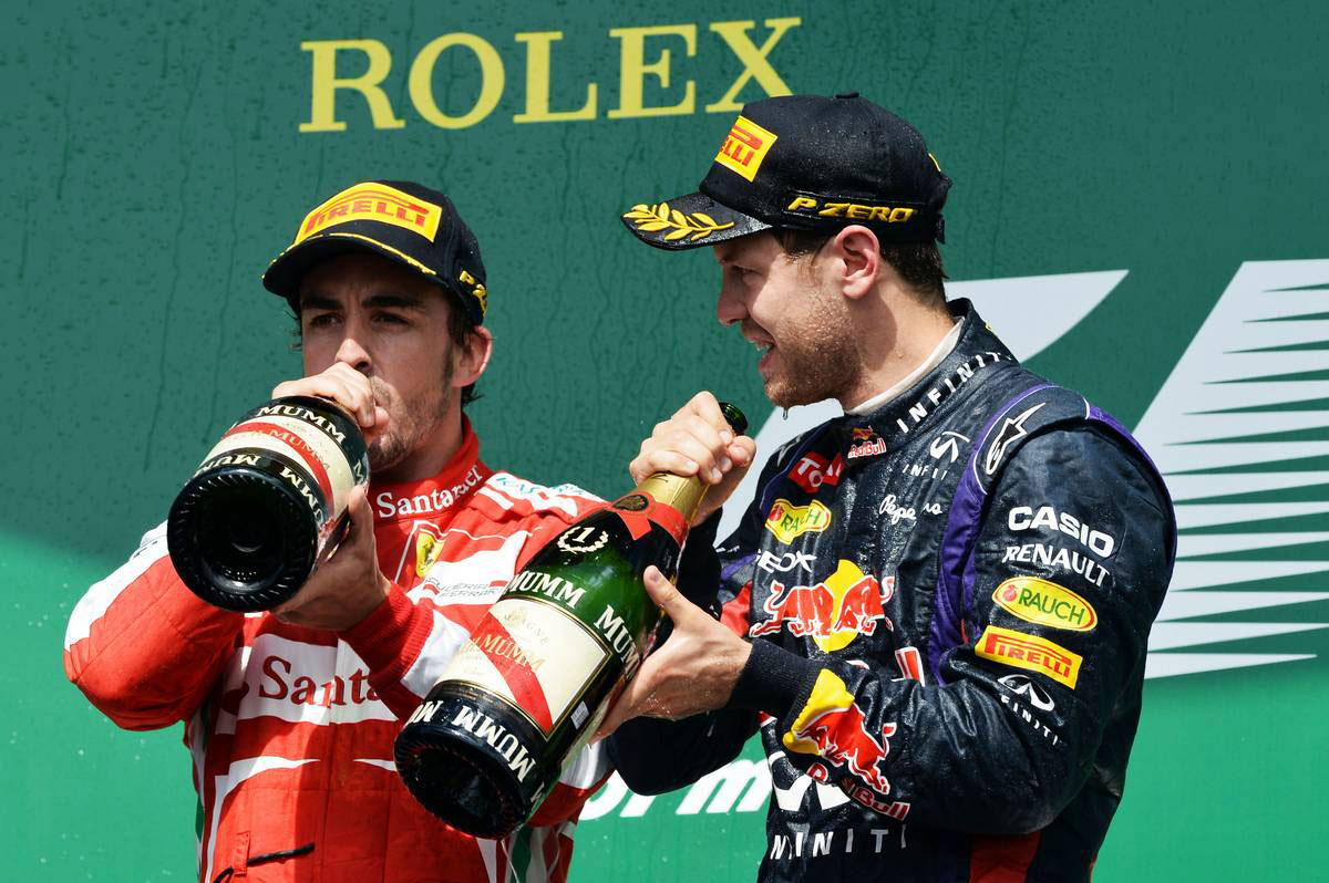 フェルナンド・アロンソ（フェラーリ）＆セバスチャン・ベッテル（レッドブル）