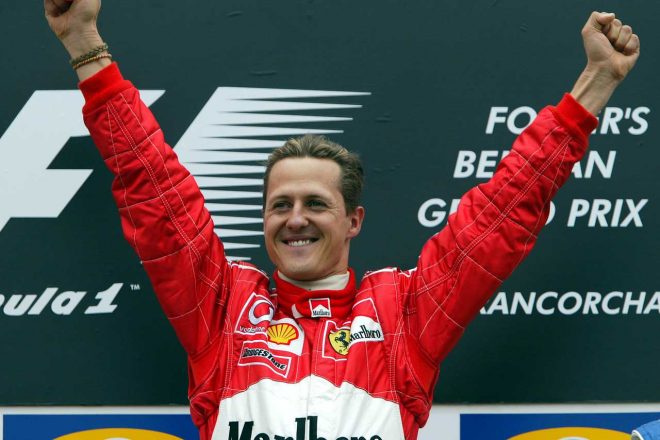 スパ最多勝のミハエル・シューマッハー。フェラーリ在籍時の2002年に6勝目を飾った