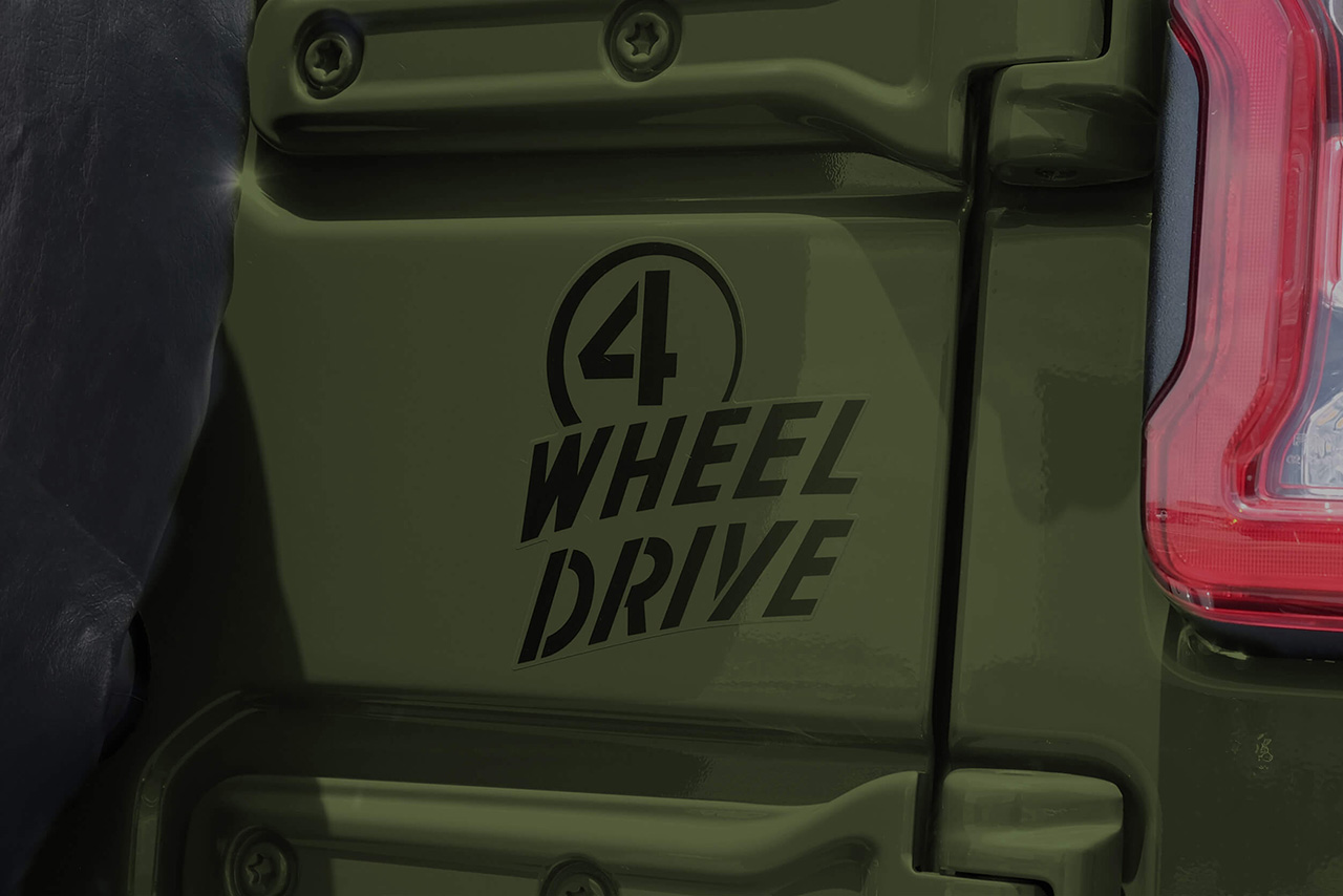 4 WHEEL DRIVEリヤゲートデカール