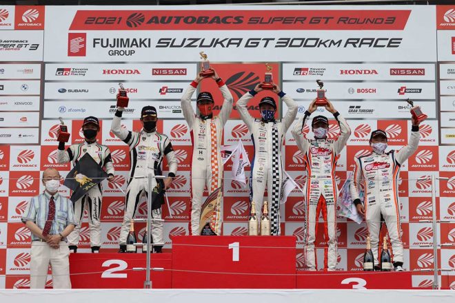 2021スーパーGT第3戦鈴鹿　GT300クラス表彰台