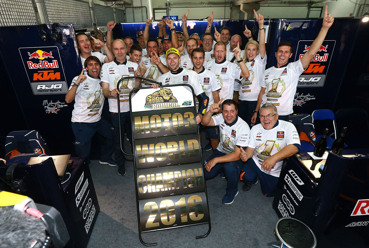 2016年にMoto3で王者となったブラッド・ビンダー