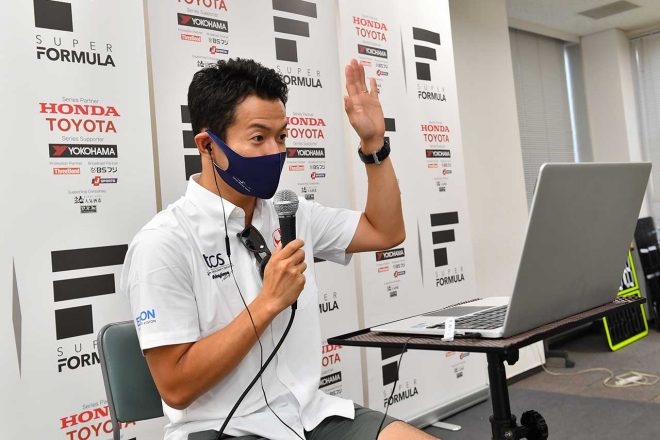 オンライン交流に参加した山本尚貴（TCS NAKAJIMA RACING）