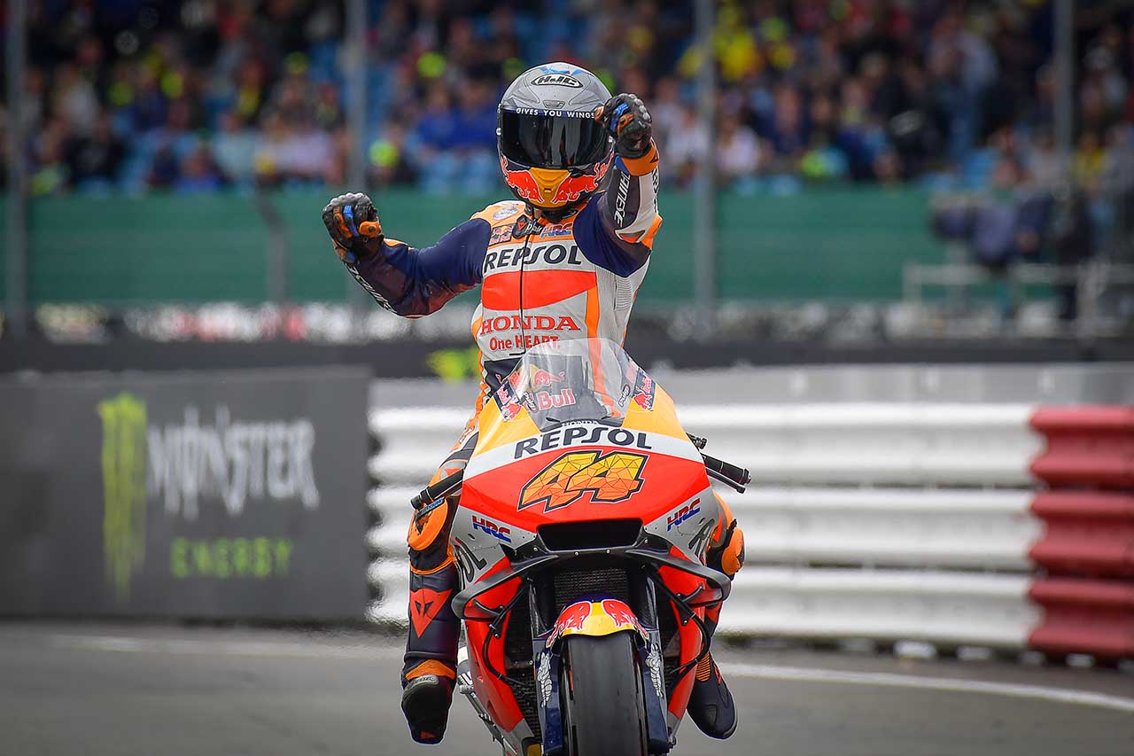 2021年MotoGP第12戦イギリスGPでポールポジションを獲得したポル・エスパルガロ（レプソル・ホンダ・チーム）