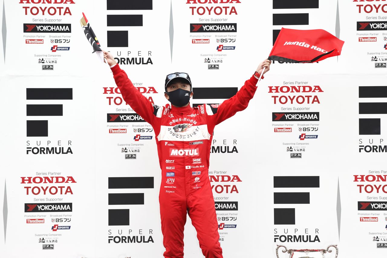 スーパーフォーミュラ第5戦もてぎで優勝した野尻智紀（TEAM MUGEN）