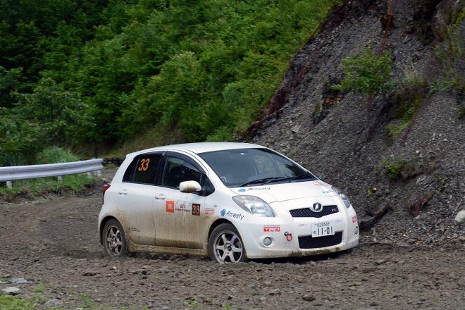 2019年7月、ヴィッツを製作して出場した『四国のてっぺんラリー』