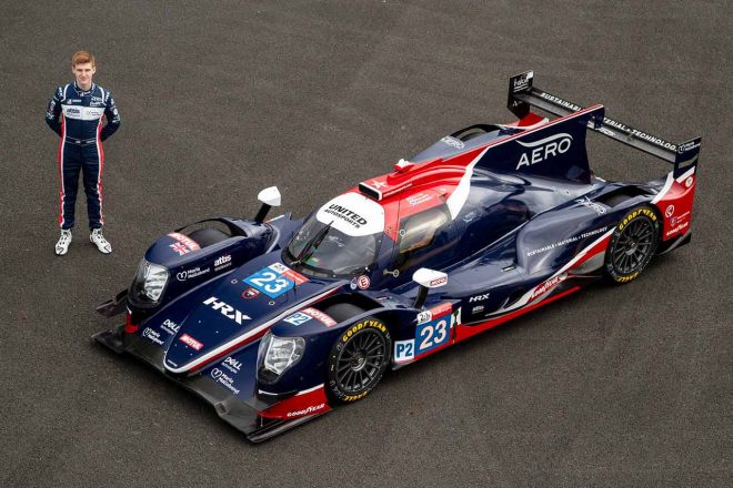 2022年の加入が発表されたジョシュ・ピアソンと、2021年のル・マン24時間レースに参戦したユナイテッド・オートスポーツの23号車オレカ07・ギブソン