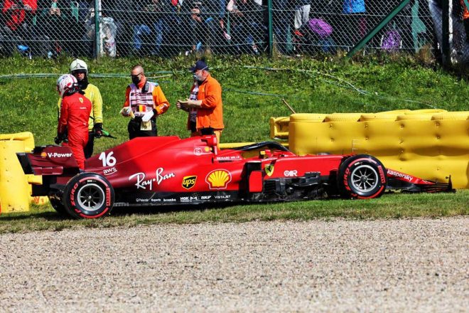 FP2でルクレールさんがクラッシュ