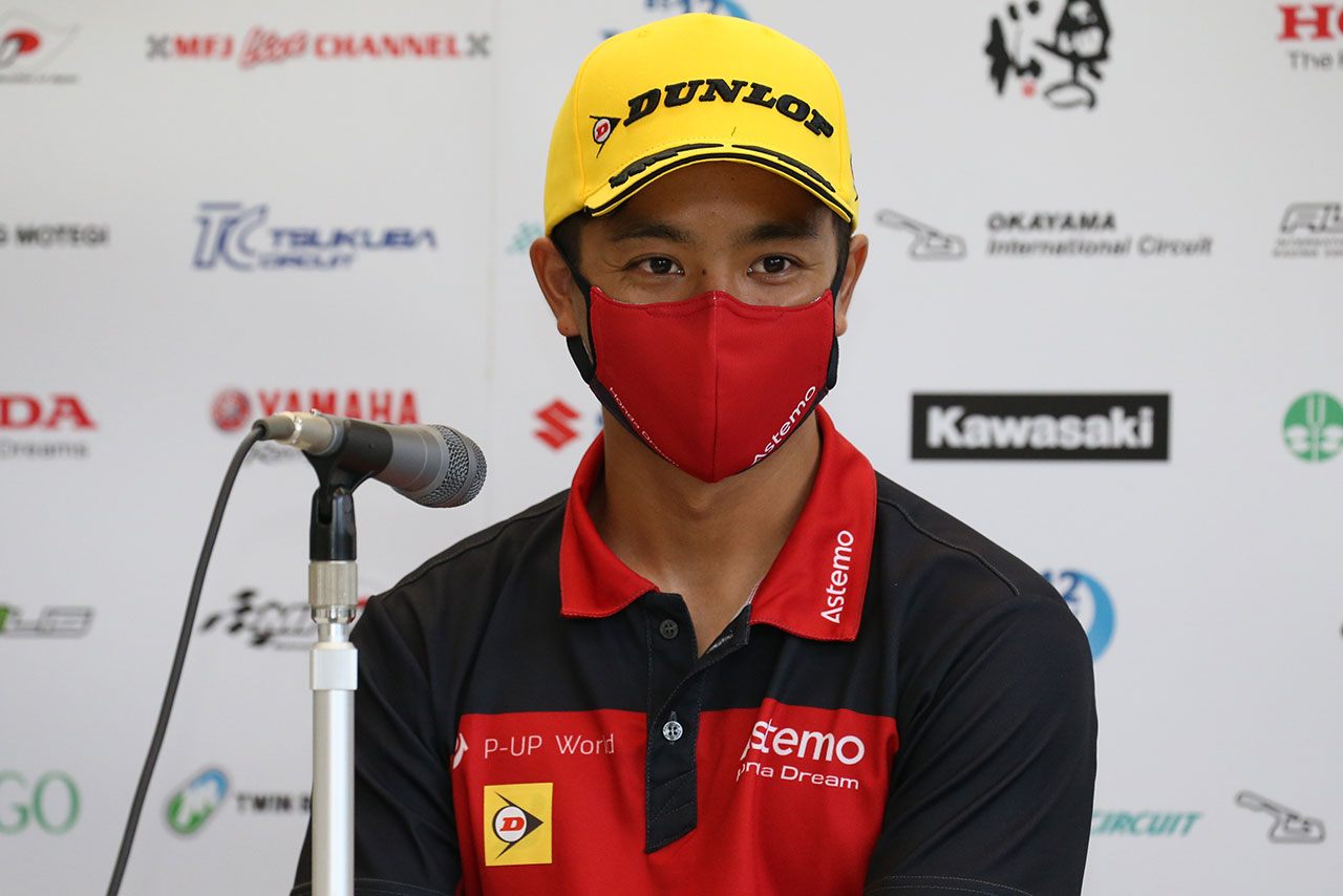 作本輝介（Astemo Honda Dream SI Racing）／2021年全日本ロード第6戦岡山 ST1000 ポール会見