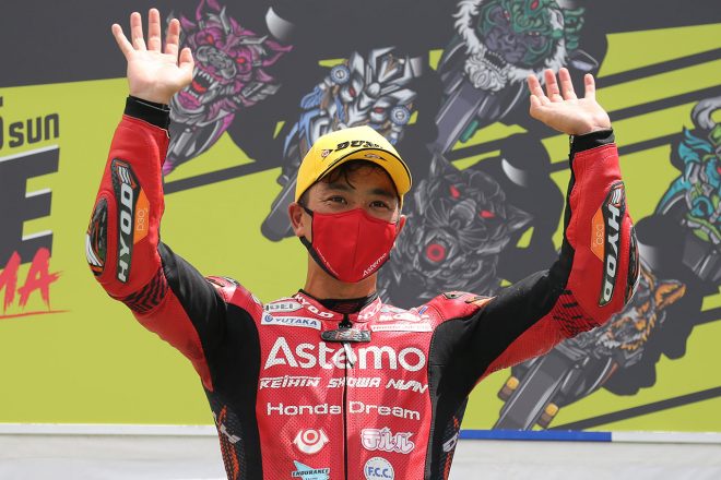 作本輝介（Astemo Honda Dream SI Racing）／2021年全日本ロード第6戦岡山 ST1000 表彰台