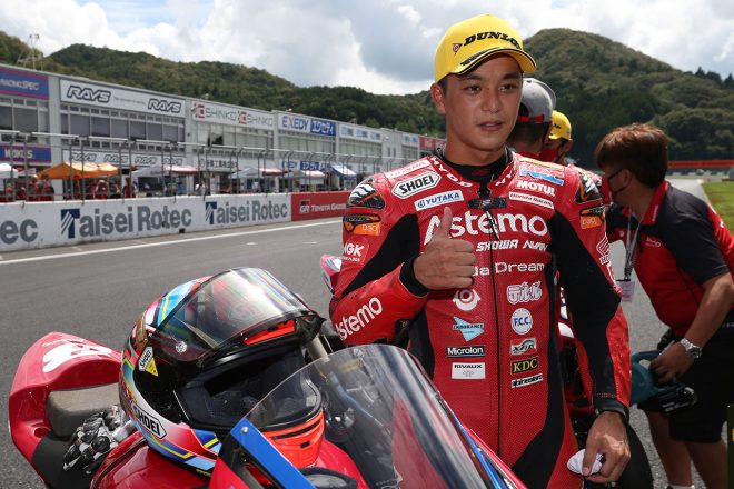 2勝目を挙げた作本輝介（Astemo Honda Dream SI Racing）／2021年全日本ロード第6戦岡山 ST1000
