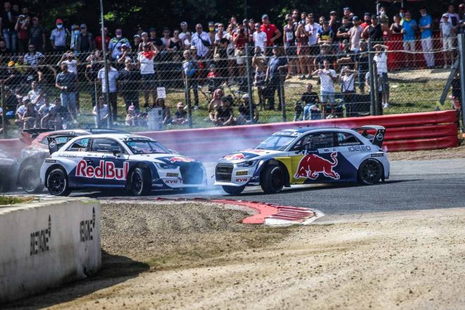 予選Q1で“フルカウンター、フルスロットル”の窮地に陥ったヨハン・クリストファーソン（アウディS1 RXクワトロ／KYB EKS JC）