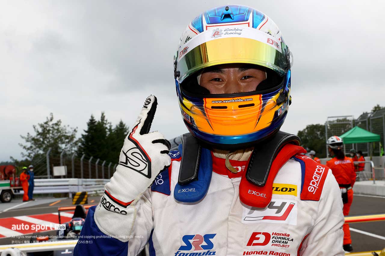 2021年FIA-F4選手権第8戦SUGO　優勝を飾った小出峻 （HFDP/SRS/コチラレーシング）