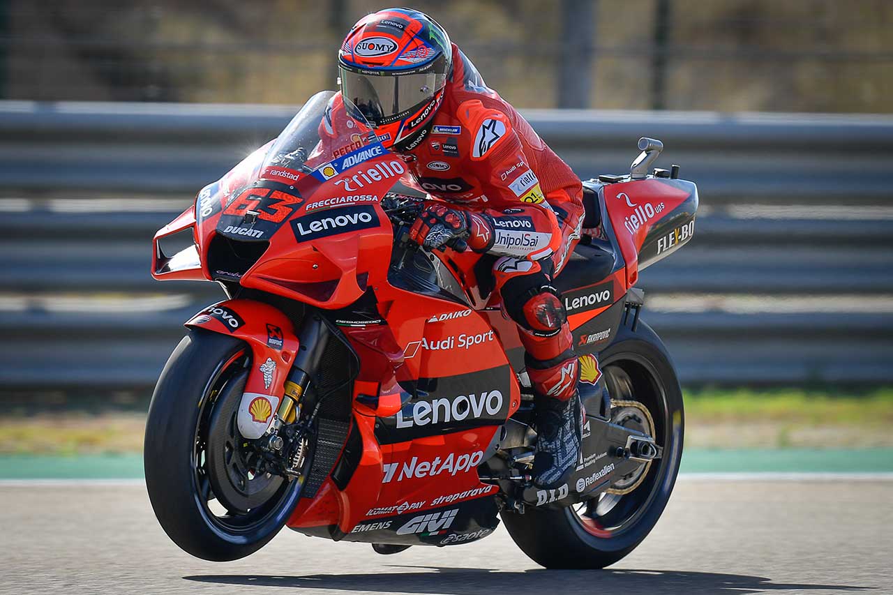 2021年MotoGP第13戦アラゴンGP　予選ポールポジション：フランセスコ・バニャイア（ドゥカティ・レノボ・チーム）