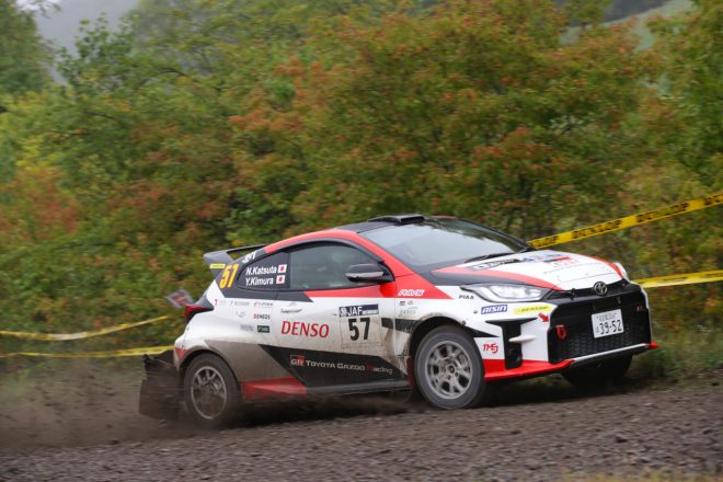 TOYOTA GAZOO Racingの勝田範彦/木村裕介組(トヨタGRヤリスGR4ラリー) 2021年全日本ラリー第9戦ラリー北海道