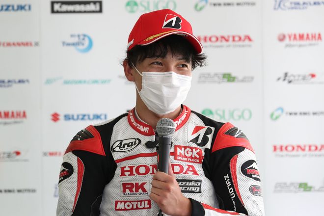亀井雄大（Honda Suzuka Racing Team）／2021年全日本ロード第7戦オートポリス JSB1000 レース1 トップ3会見