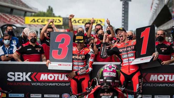 2021年SBK第9戦カタルーニャ　スコット・レディング、マイケル・ルーベン・リナルディ（Aruba.it Racing - Ducati）