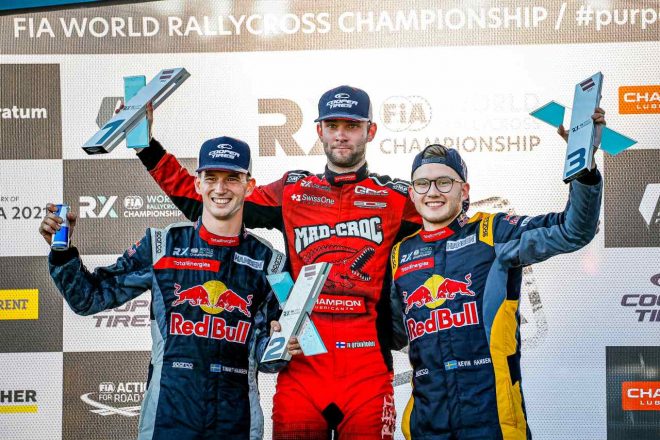 「僕らにペースはある。あとは運だけだ」と語っていたニクラス・グロンホルム（ヒュンダイi20RXスーパーカー／GRX-SET World RX Team）が今季初勝利を手にした