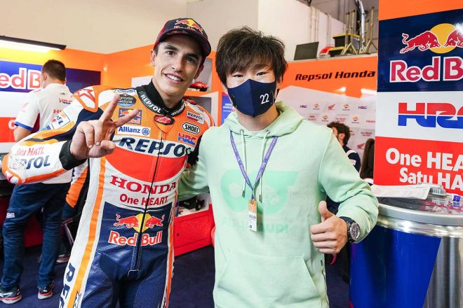 マルク・マルケス（レプソル・ホンダ）と角田裕毅