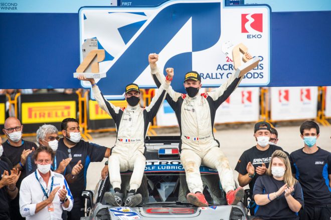 アレクサンドル・コリア（左）と、ヨアン・ロッセル（右：シトロエンC3ラリー2）