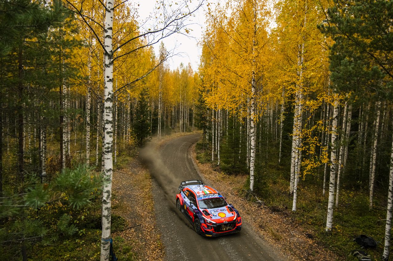 初日最後のSS6で総合トップに浮上したクレイグ・ブリーン（ヒュンダイi20クーペWRC）