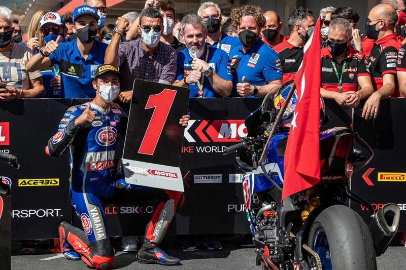 2021年SBK第11戦ポルトガル　レース1：トプラク・ラズガットリオグル（Pata Yamaha with BRIXX WorldSBK）が優勝