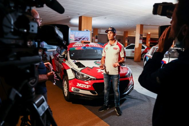 アゾレス・ラリーに続き、2戦連続のゲスト参戦となったTeam MRF Tyres（チームMRFタイヤ）のダニ・ソルド（ヒュンダイi20 R5）