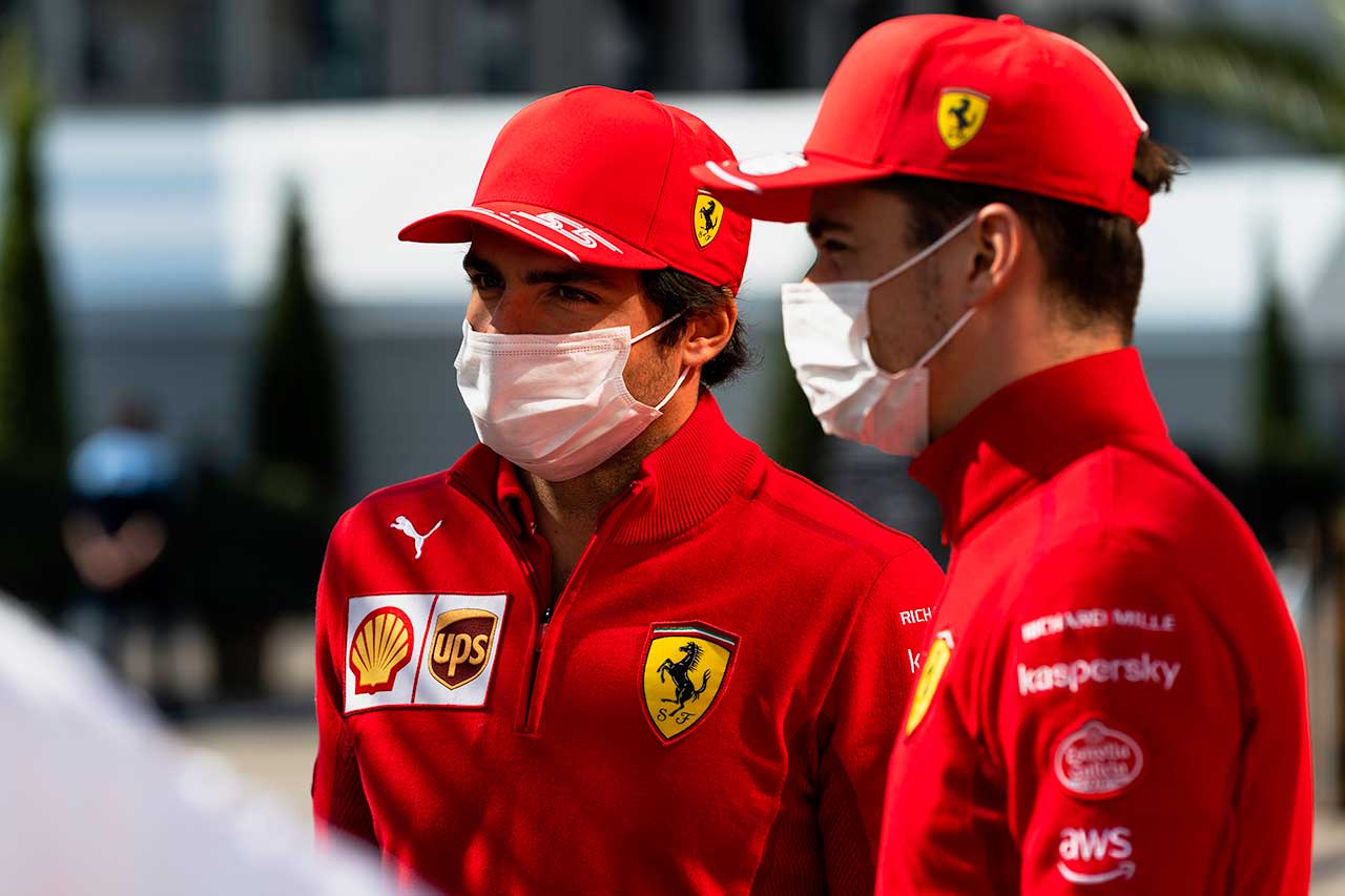 2021年F1　シャルル・ルクレール、カルロス・サインツ（フェラーリ）