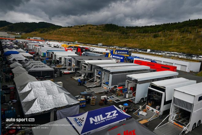 スーパーGT第6戦へ向けて準備が進むオートポリス