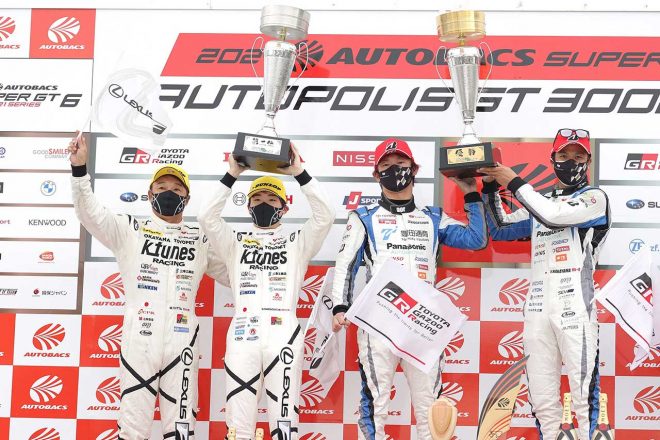 2021スーパーGT第6戦オートポリス 表彰台に上がったGT300クラスのトヨタ勢