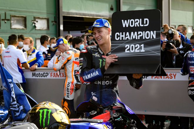 2021MotoGPチャンピオン：ファビオ・クアルタラロ（モンスターエナジー・ヤマハMotoGP）