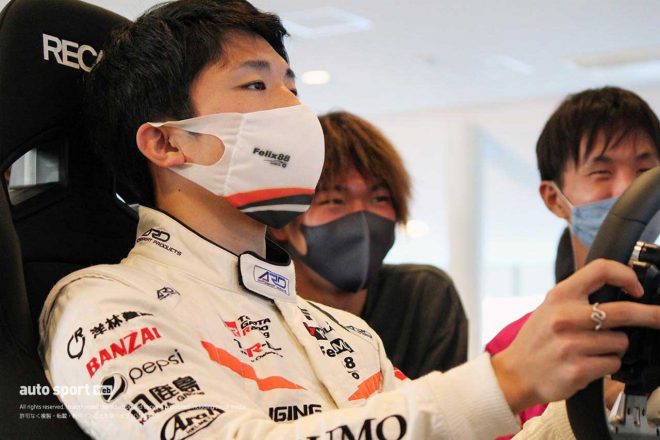 名城大学の助っ人としてエキシビジョンレースに参戦した坪井翔（P.MU/CERUMO･INGING）