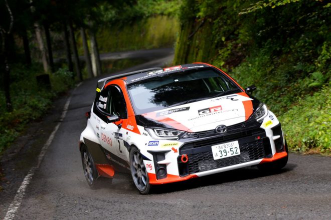 4連勝でJN-1シリーズチャンピオンを獲得した勝田範彦／木村裕介組（トヨタGRヤリスGR4ラリー）