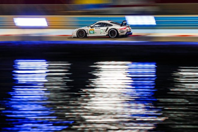 ケビン・エストーレのアタックによりLMGTEプロクラスの最速タイムをマークしたポルシェGTチームの92号車