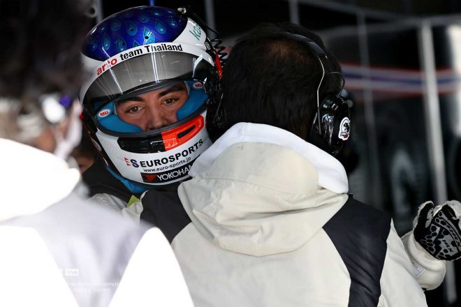 2021スーパーGT第7戦もてぎ　予選Q1B組トップを喜ぶジュリアーノ・アレジ（arto RC F GT3）