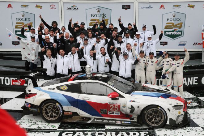2019年のIMSAデイトナ24時間レースでGTLMクラス優勝を果たしたBMWチームRLL