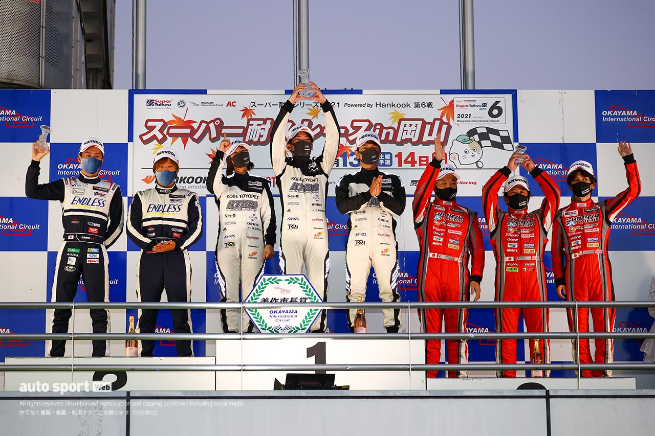 スーパー耐久第6戦岡山　ST-2表彰台