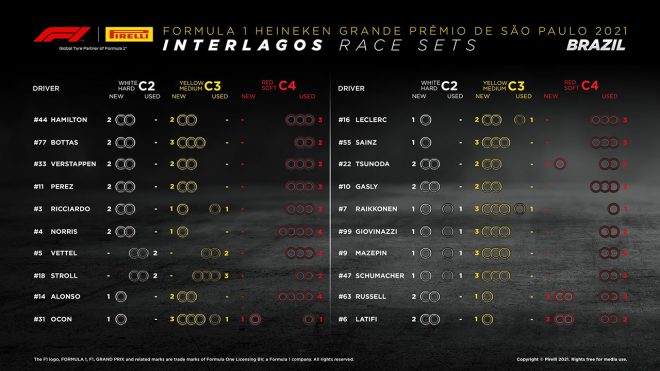 F1第19戦ブラジルGP決勝：20人のドライバーの『持ちタイヤ』